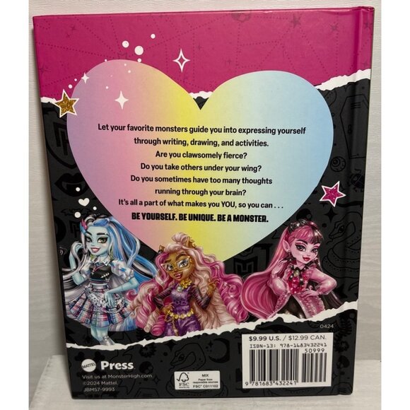 Monster High My Fangtastic Self Guided Journal Creative Writing Hardcover - Picture 2 of 8